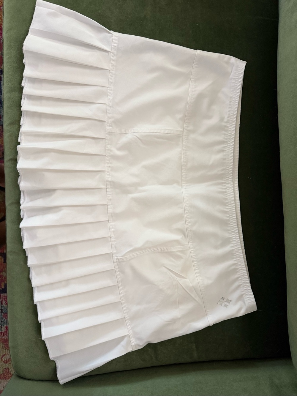 Jofit White Pleated Active Skirt with Built-In Shorts